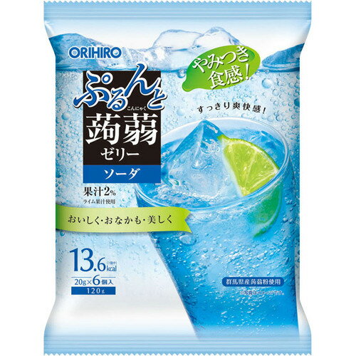 ぷるんと蒟蒻ゼリーパウチ ソーダ(20g*6個入)