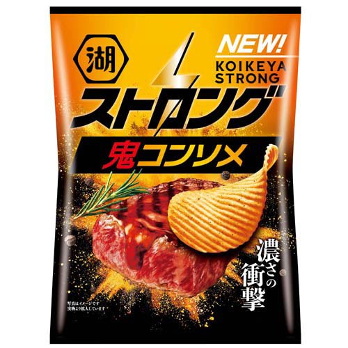 湖池屋 ストロング ポテトチップス 鬼コンソメ(53g)