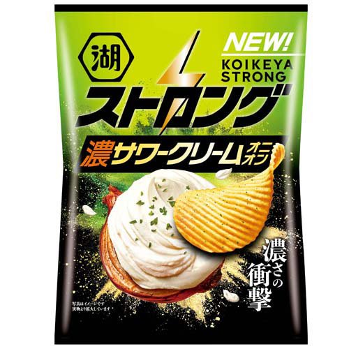 湖池屋 ストロング ポテトチップス 濃サワークリームオニオン(55g)