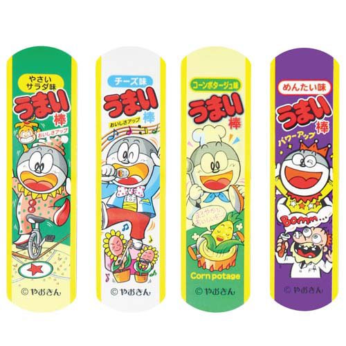 絆創膏 お菓子絆創膏 やおきん うまい棒 Mサイズ 約7.2×1.9cm SIB003(12枚入)