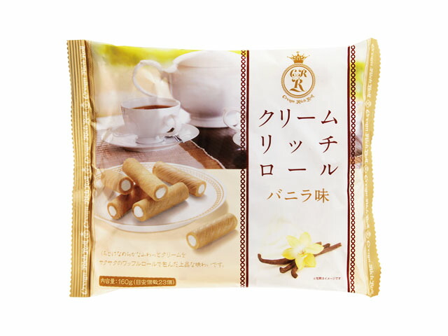 旺旺・ジャパン クリームリッチロール バニラ味 160g