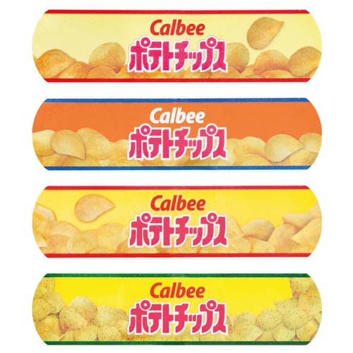 絆創膏 お菓子絆創膏 カルビー ポテトチップス Mサイズ 約7.2×1.9cm SIB007(12枚入)