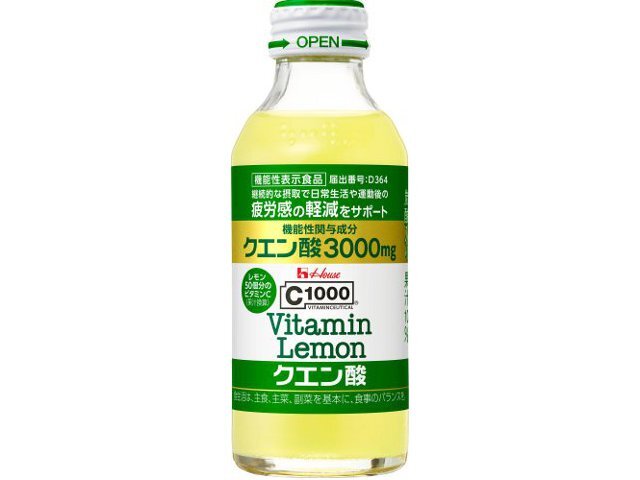 ハウス食品 Ｃ１０００　ビタミンレモンクエン酸　１４０ｍｌ瓶の商品画像