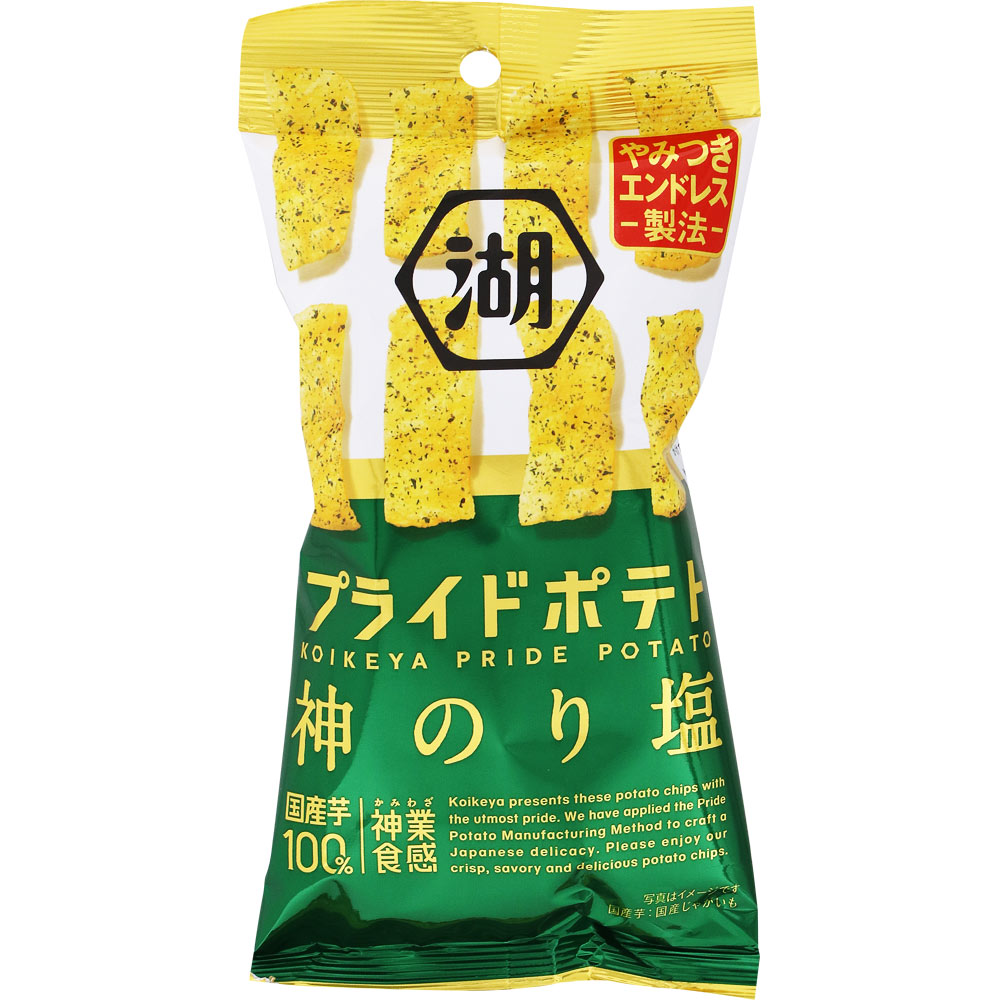 湖池屋 スリムバッグ プライドポテト ひとくち 神のり塩 30g