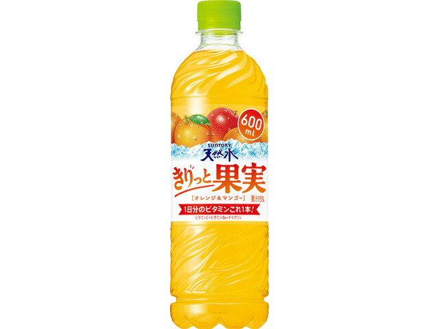 サントリー 天然水きりっと果実オレンジ＆マンゴー６００Ｐ