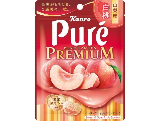カンロ ピュレグミ プレミアム山梨産白桃 54g