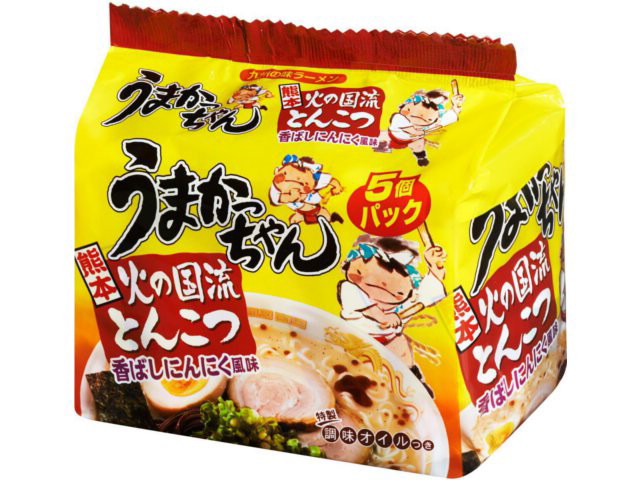 うまかっちゃん 熊本 火の国流とんこつ 香ばしにんにく風味(5コ入パック)