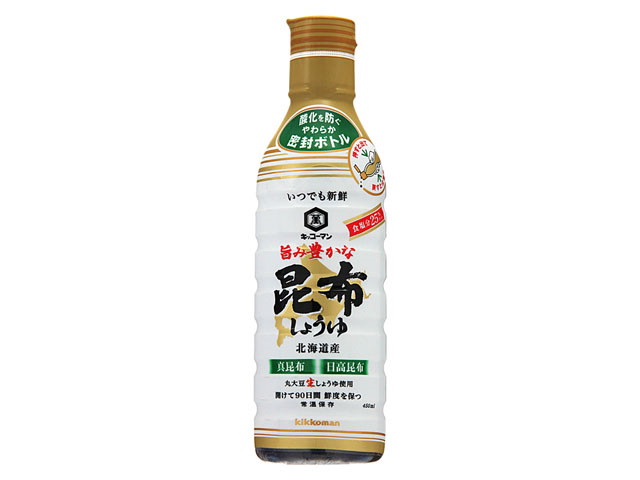 キッコーマン いつでも新鮮 旨み豊かな昆布しょうゆ(450ml)