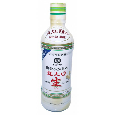 キッコーマン いつでも新鮮 塩分ひかえめ丸大豆生しょうゆ(450ml)