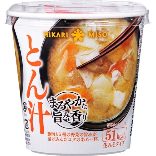 ひかり味噌 カップみそ汁 まろやかな旨みと香り とん汁(1個)の商品画像