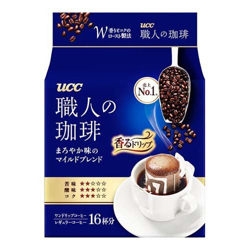 UCC 職人の珈琲 ワンドリップコーヒー まろやか味のマイルドブレンド(16杯分)