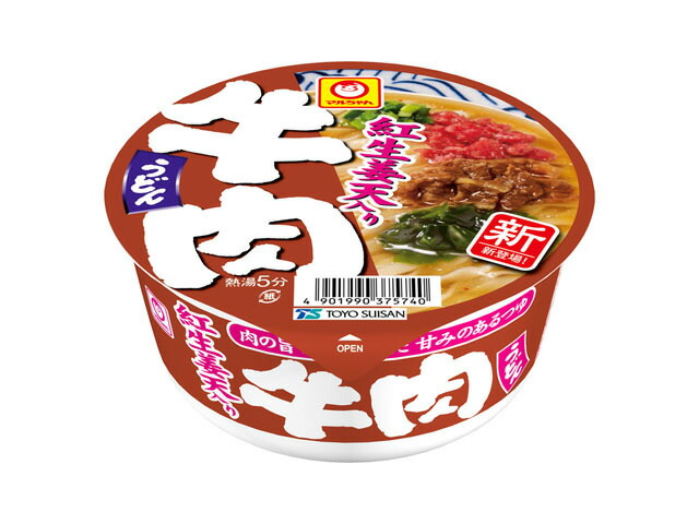 マルちゃん 紅生姜天入り牛肉うどん 87gの商品画像