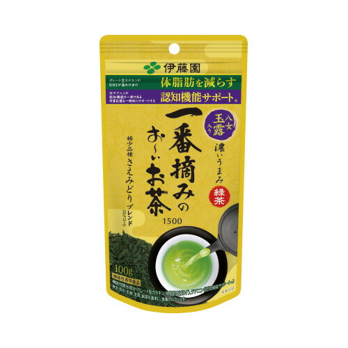 伊藤園 体脂肪を減らす 一番摘みのお～いお茶1500 100g