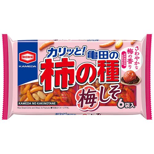 亀田の柿の種 梅しそ 6袋詰(164g)