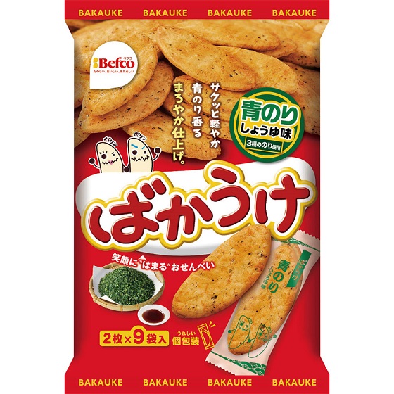 ばかうけ 青のり味(2枚*9袋入)