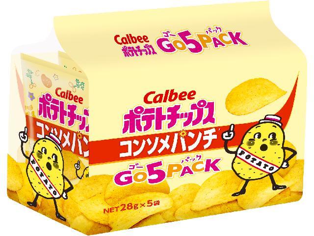 カルビー ポテトチップスコンソメパンチゴー５パック