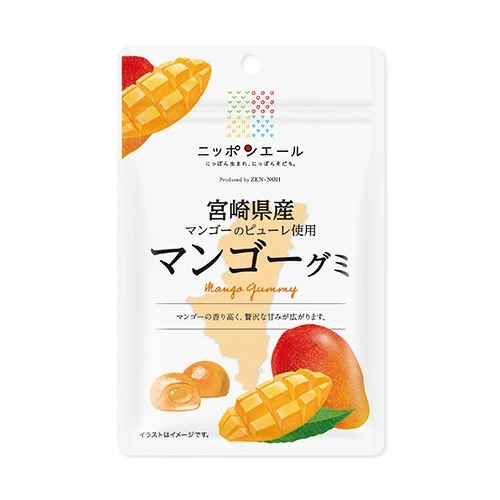 全国農協食品 ニッポンエール 宮崎県産 マンゴーグミ 40g