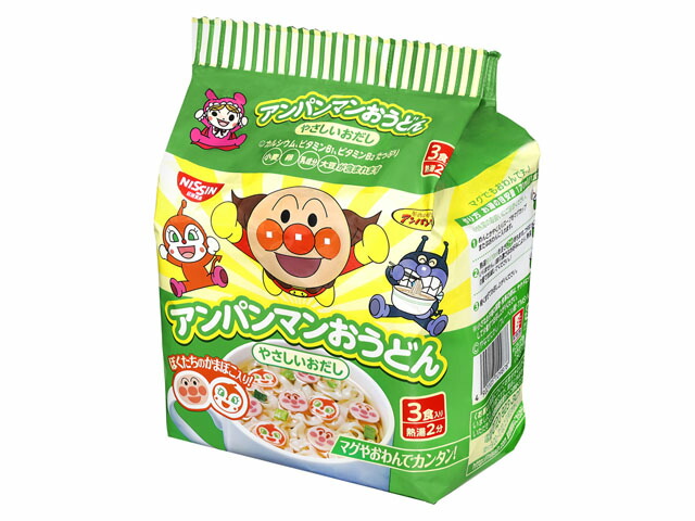 日清食品 アンパンマンおうどん やさしいおだし 3食入り 90g