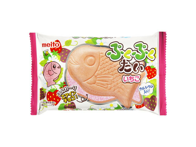 名糖 ぷくぷくたいいちご エアインチョコ 1個