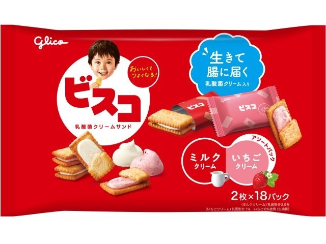 グリコ ビスコ 大袋 アソートパック 36枚