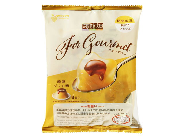 マンナンライフ 蒟蒻畑 For Gourmet 濃厚プリン味 25gX8
