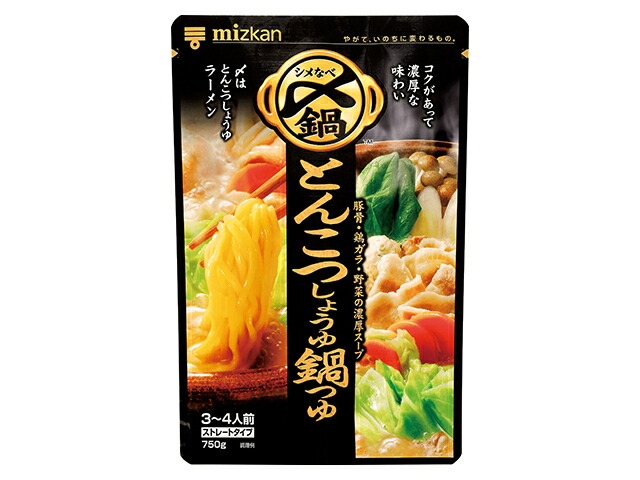 Ｍｉｚｋａｎ 〆まで美味しいとんこつしょうゆ鍋つゆ　ストレート