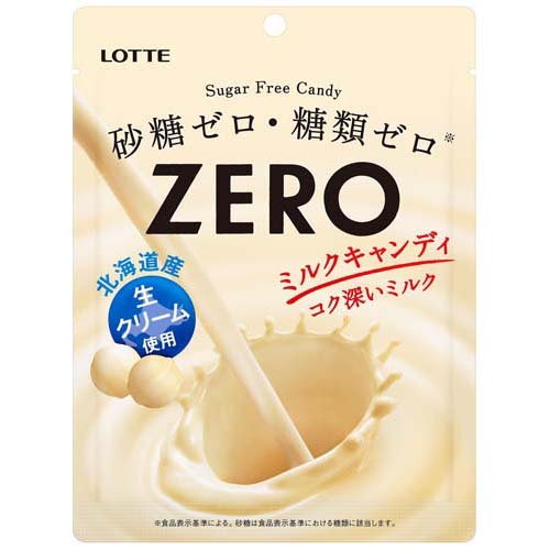 ロッテ 砂糖ゼロ・糖類ゼロ ゼロミルクキャンディ 袋(50g)