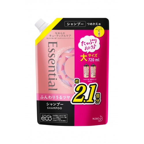 花王 エッセンシャル ふんわりうるツヤ シャンプー つめかえ用 720mlの商品画像
