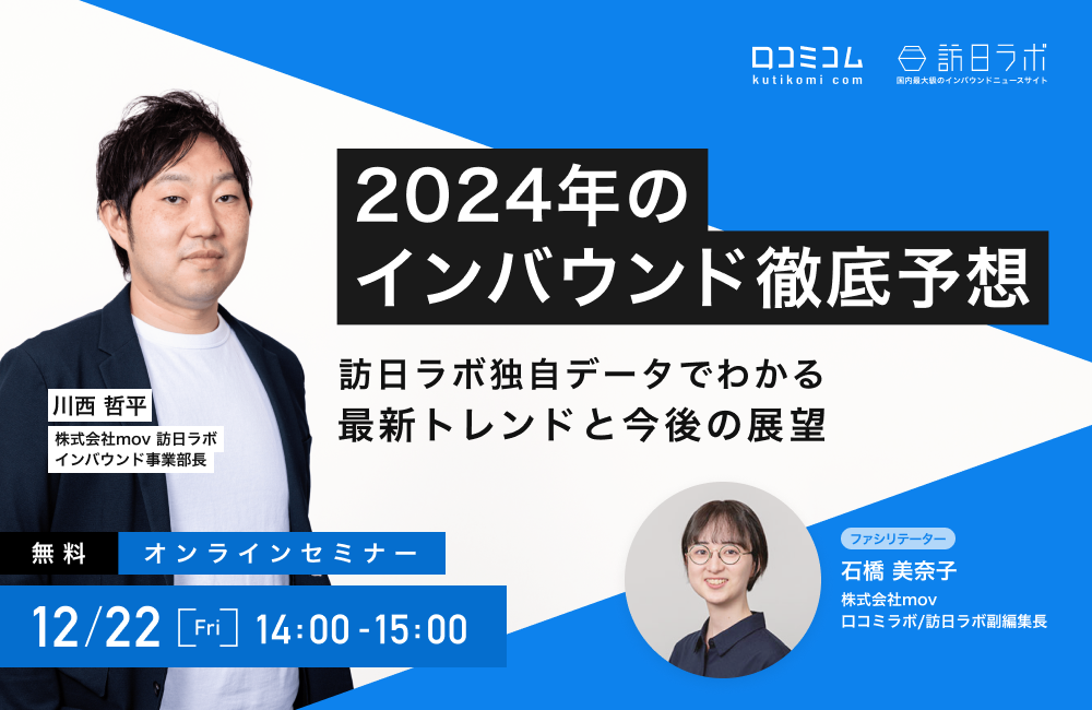 【2024年のインバウンド徹底予想!】訪日ラボの独自データでわかる最新トレンドと今後の展望