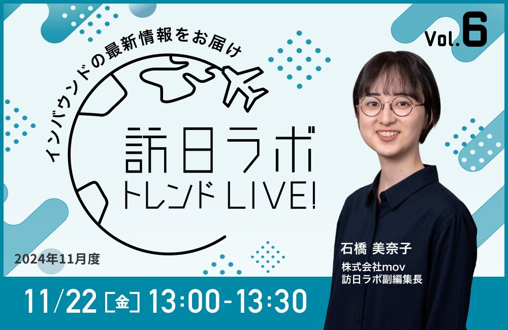 訪日ラボ トレンドLIVE!　Vol.6 〜見逃せないインバウンドの最新情報をお届け〜