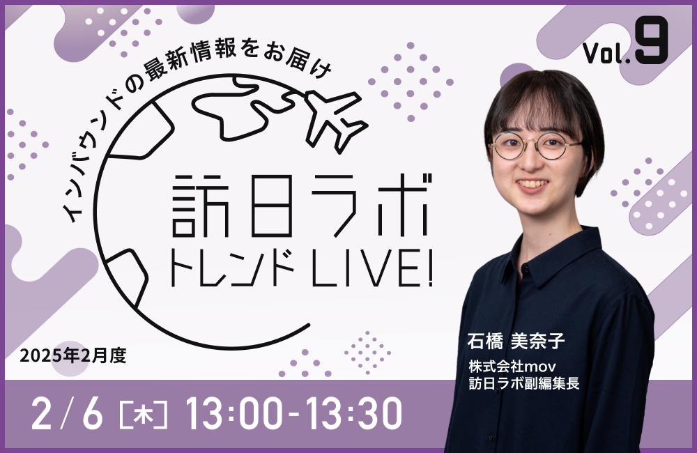 訪日ラボ トレンドLIVE!　Vol.9 〜見逃せないインバウンドの最新情報をお届け〜