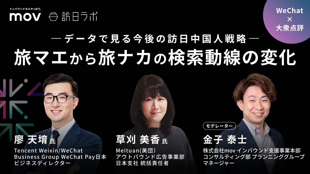 データで見る今後の訪日中国人戦略 “旅マエから旅ナカの検索動線の変化” 〜WeChat×大衆点評対談〜【THE INBOUND DAY 2025-6】