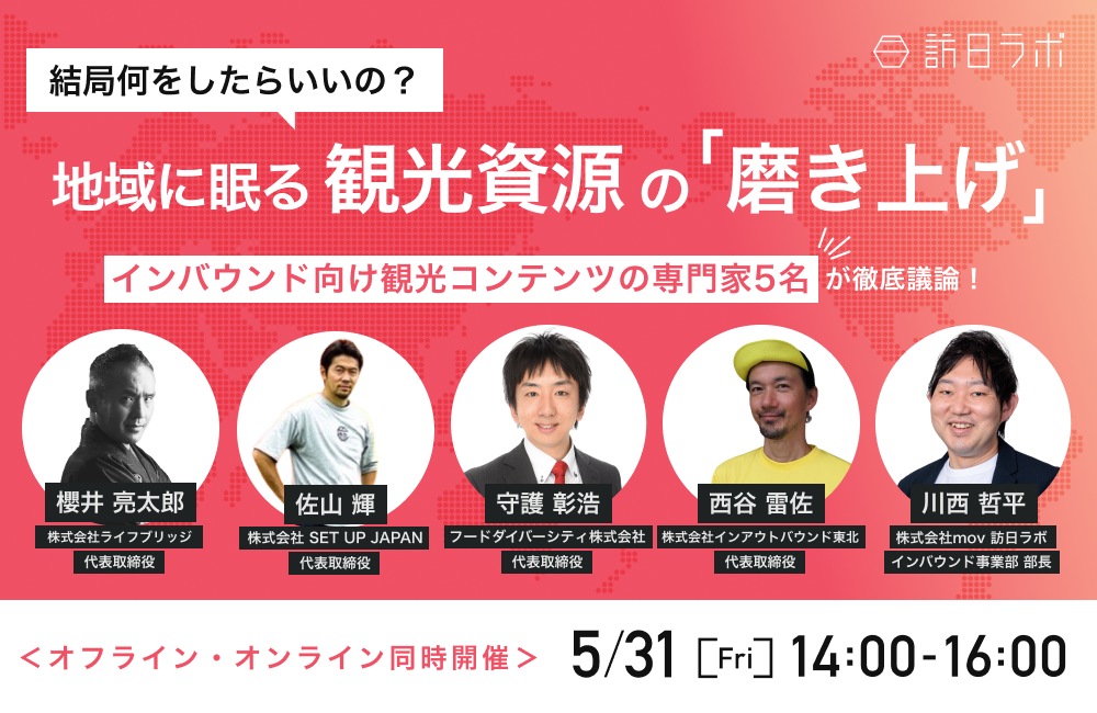 地域に眠る観光資源の「磨き上げ｣、結局何をしたらいいの？インバウンド向け観光コンテンツの専門家5名が徹底議論！