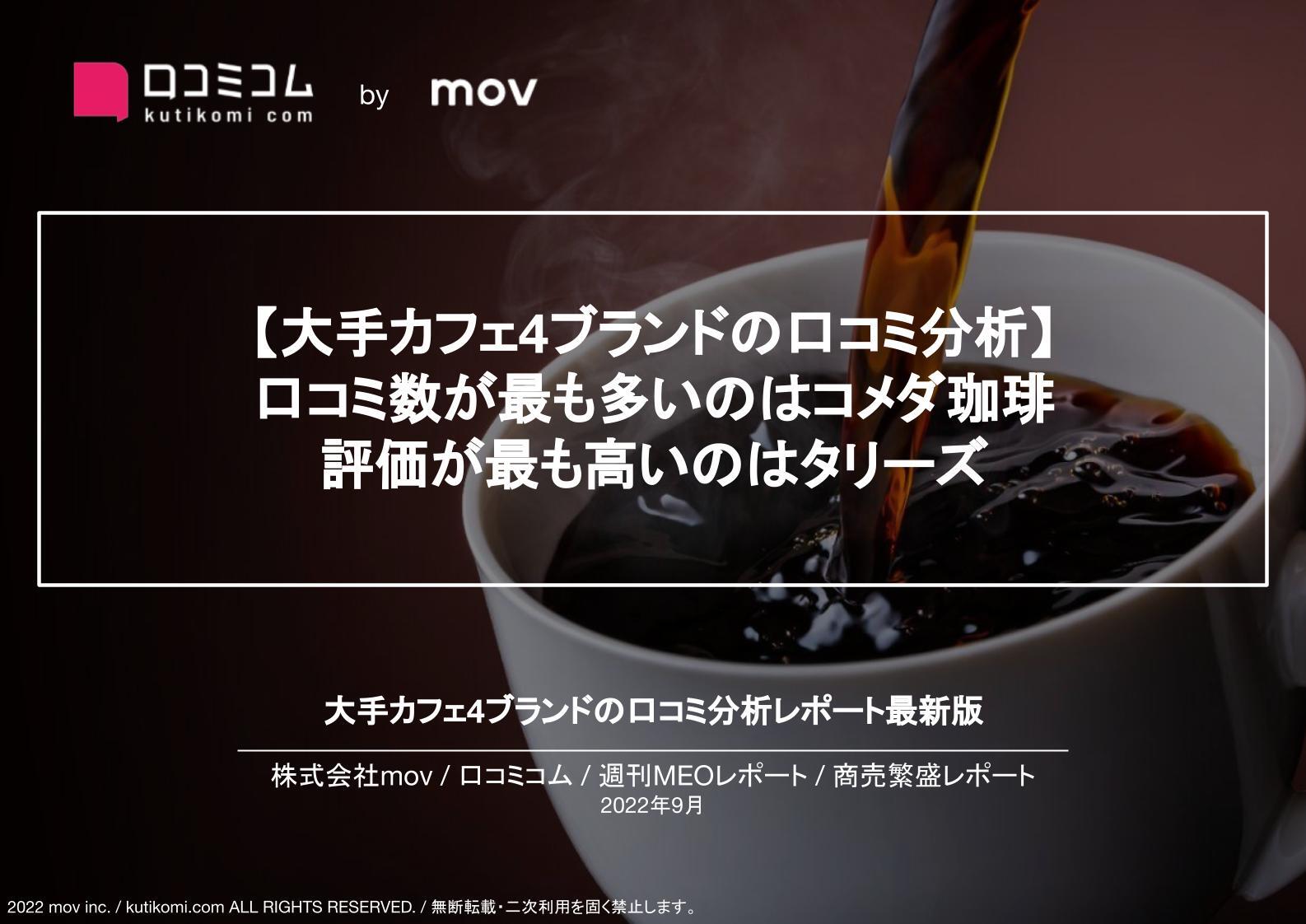 大手カフェ4ブランドの口コミ分析【週刊MEOレポート】