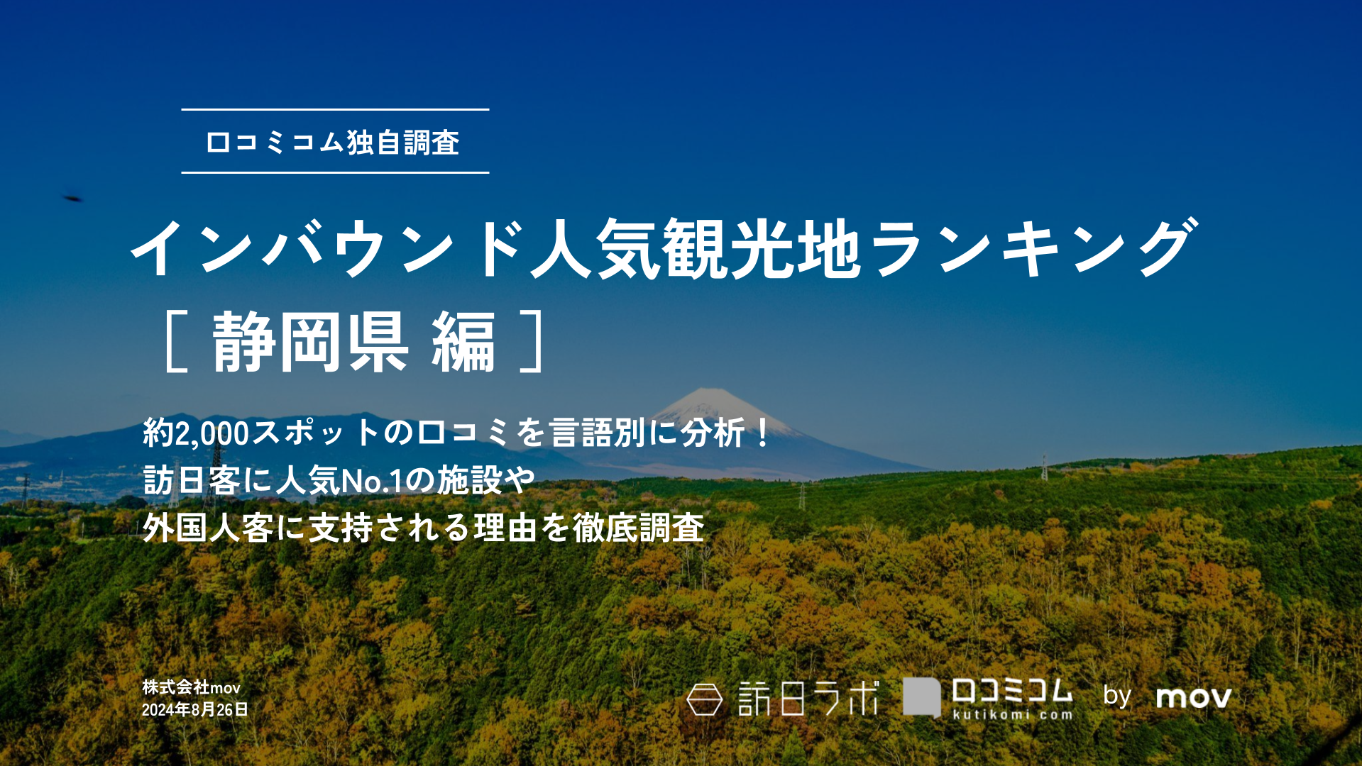 【2024年最新】 インバウンド人気観光地ランキング［静岡県編］ 2、000スポットから選ばれたNo.1は？