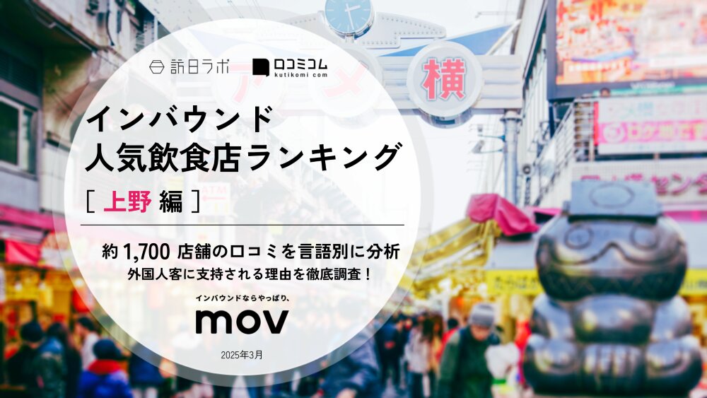 【2025年最新】 インバウンド人気飲食店ランキング［上野編］ 1,700店舗から選ばれたNo.1は？