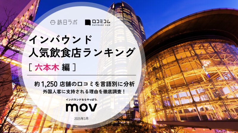【2025年最新】 インバウンド人気飲食店ランキング［六本木編］ 1,250店舗から選ばれたNo.1は？