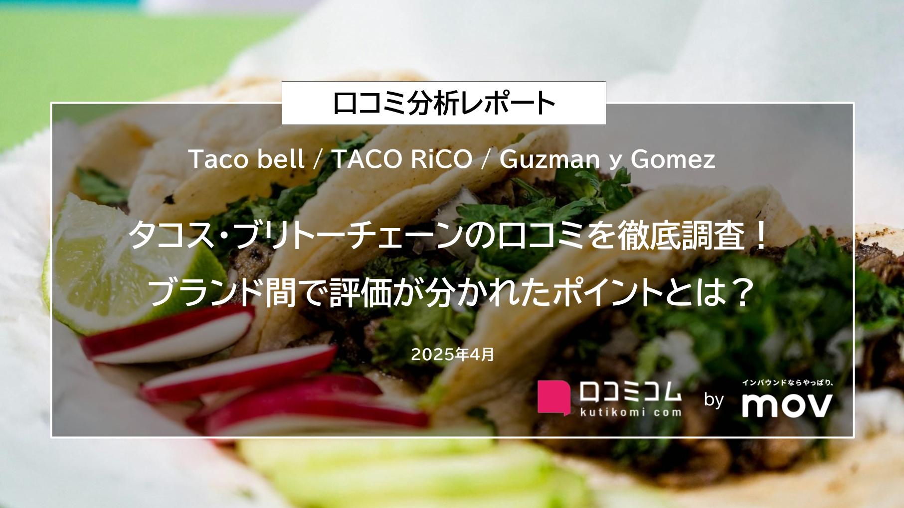 タコス・ブリトーチェーンの口コミを徹底調査！ ブランド間で評価が分かれたポイントとは？