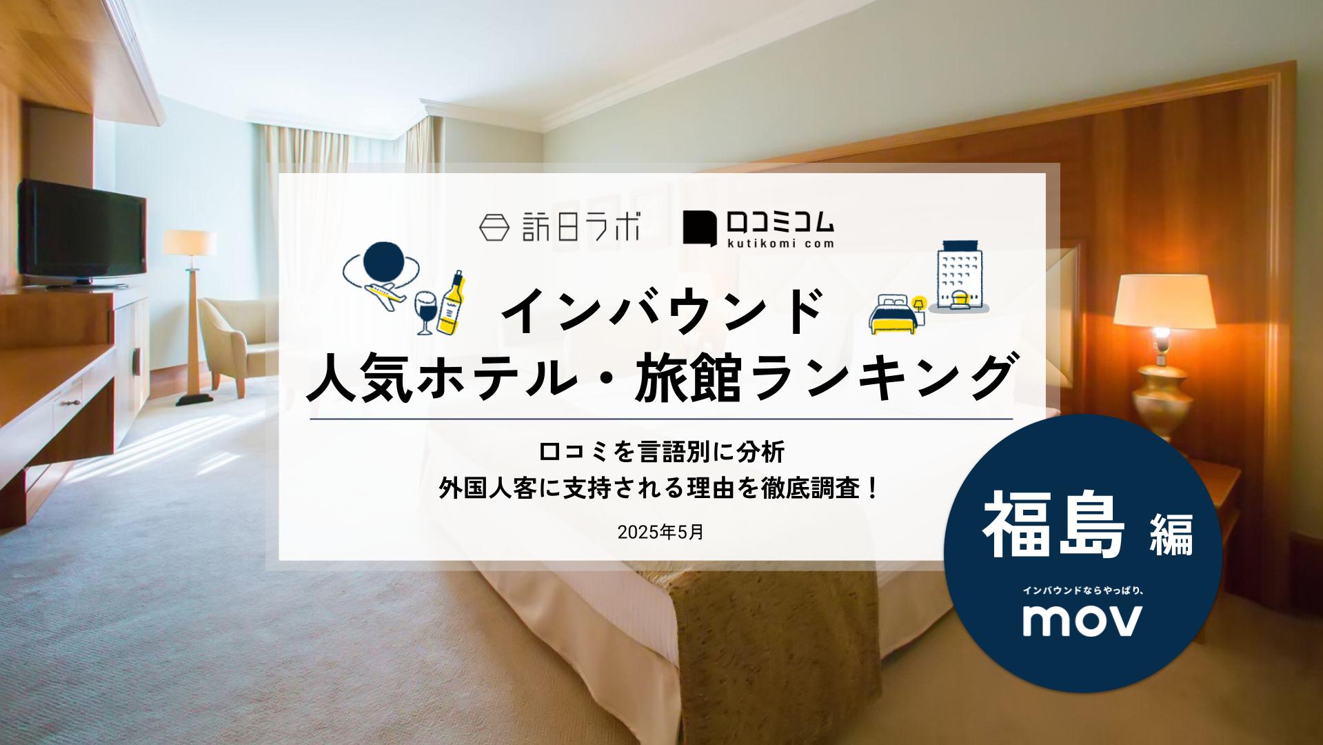 【2025年最新】 インバウンド人気ホテル・旅館ランキング［福島編］ いま訪日客に人気のNo.1は？