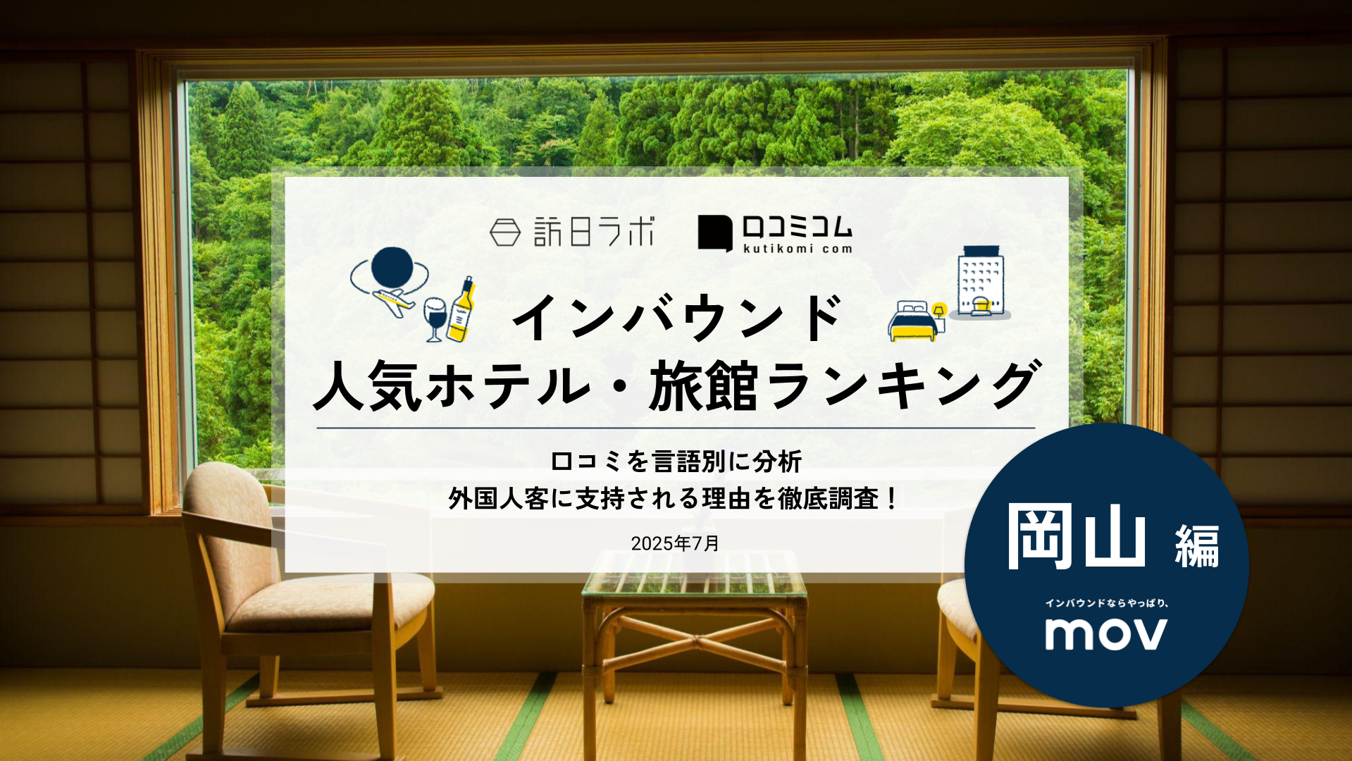 【2025年最新】 インバウンド人気ホテル・旅館ランキング［岡山編］ いま訪日客に人気のNo.1は？