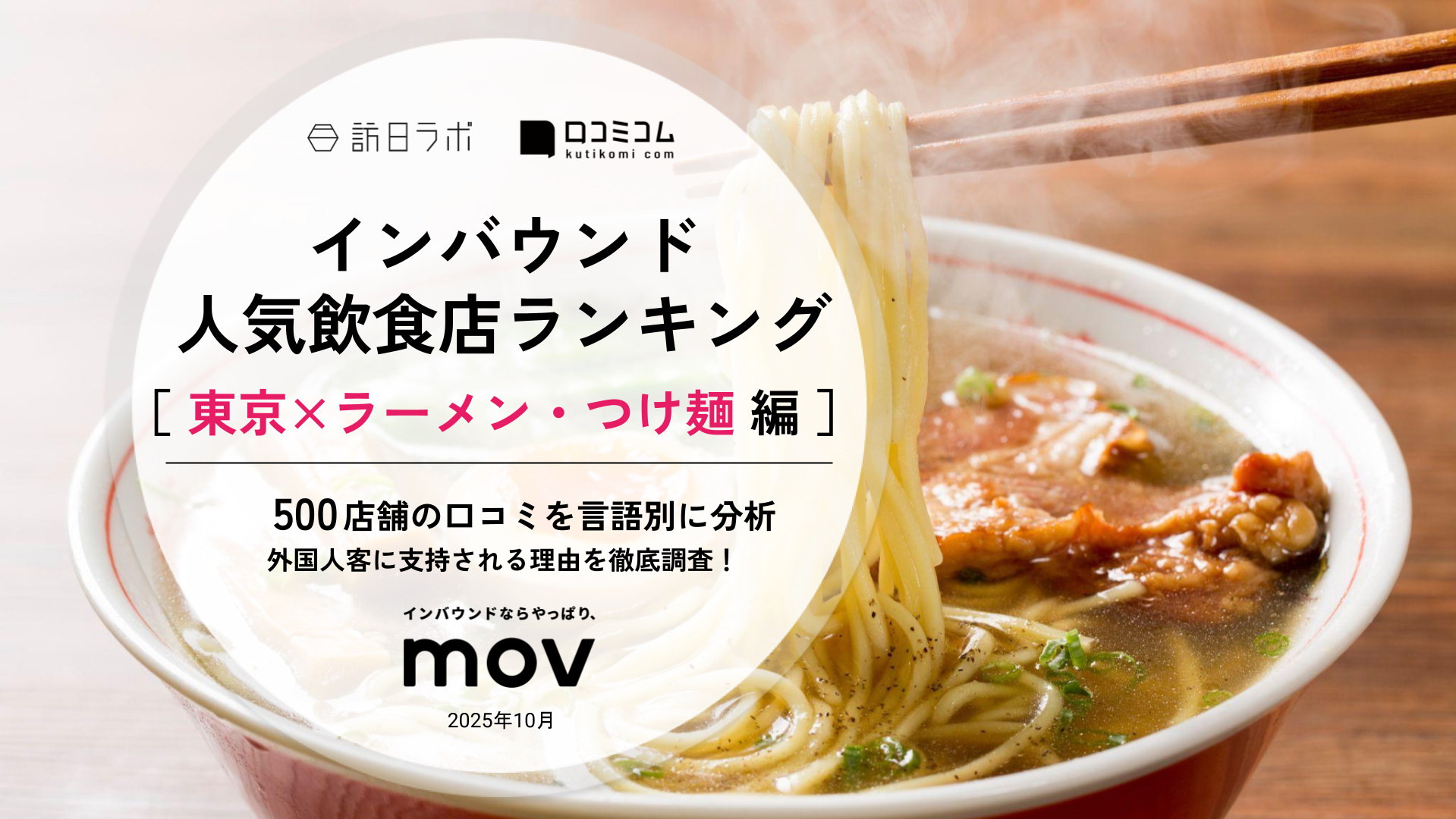 【2025年最新】 インバウンド人気飲食店ランキング［東京×ラーメン・つけ麺編］ いま訪日客に人気のNo.1は？
