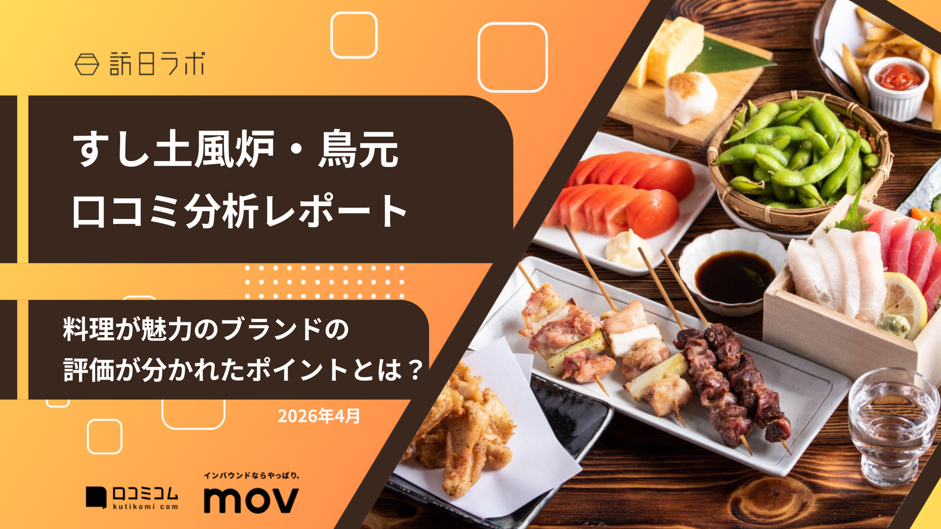 【口コミ分析レポート】すし土風炉・鳥元に寄せられた口コミを徹底調査！