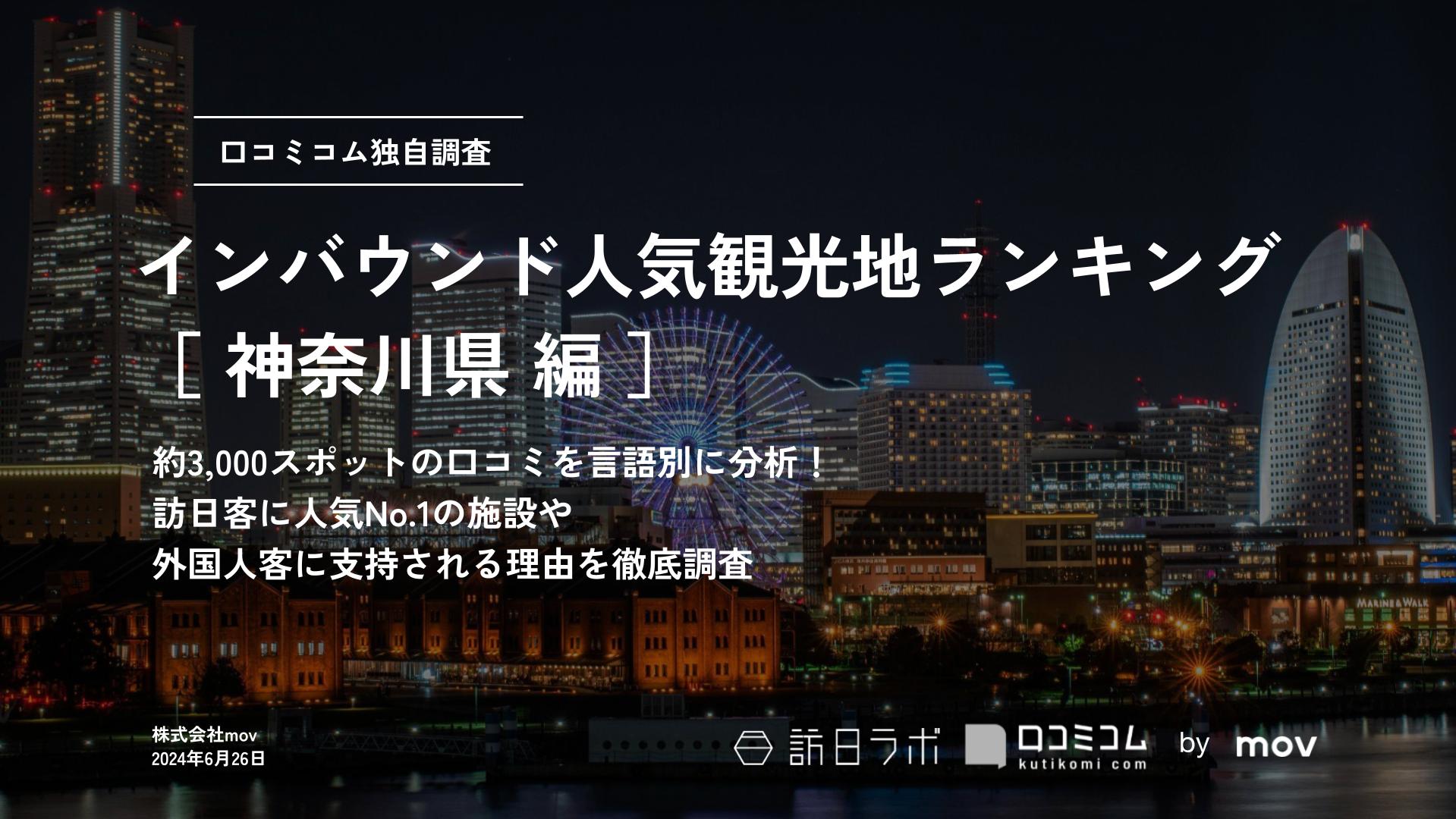 【2024年最新】 インバウンド人気観光地ランキング［神奈川県編］ 3、000スポットから選ばれたNo.1は？