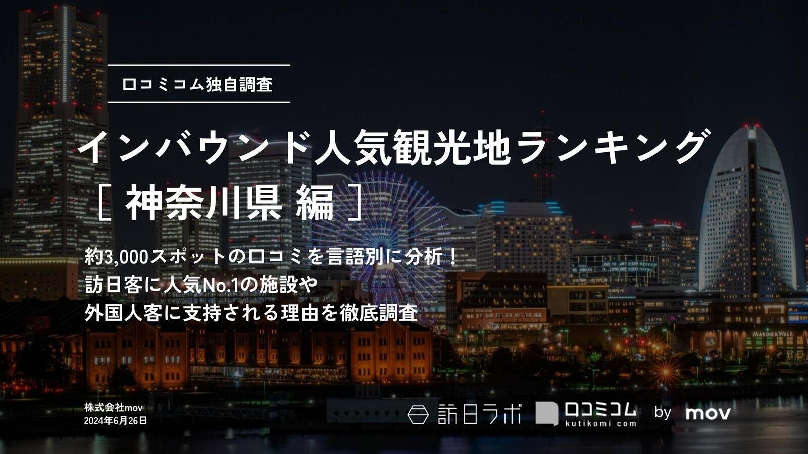 【2024年最新】 インバウンド人気観光地ランキング［神奈川県編］ 3,000スポットから選ばれたNo.1は？
