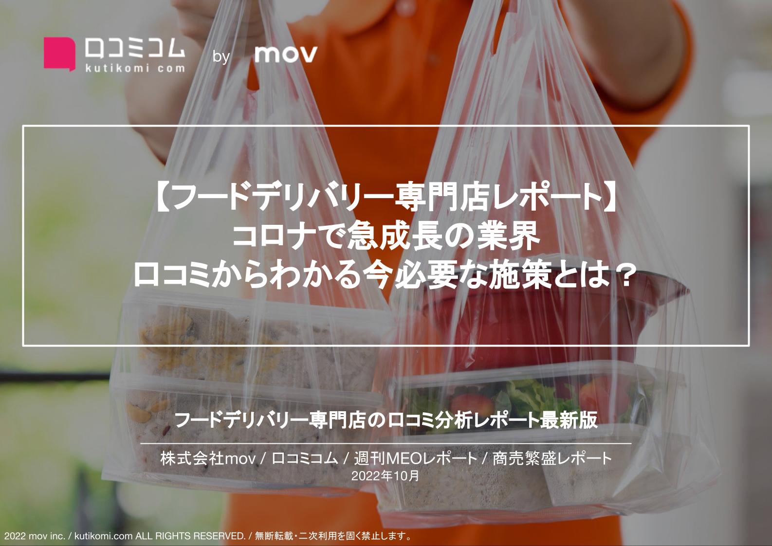 フードデリバリー専門店の口コミ分析 #週刊MEOレポート