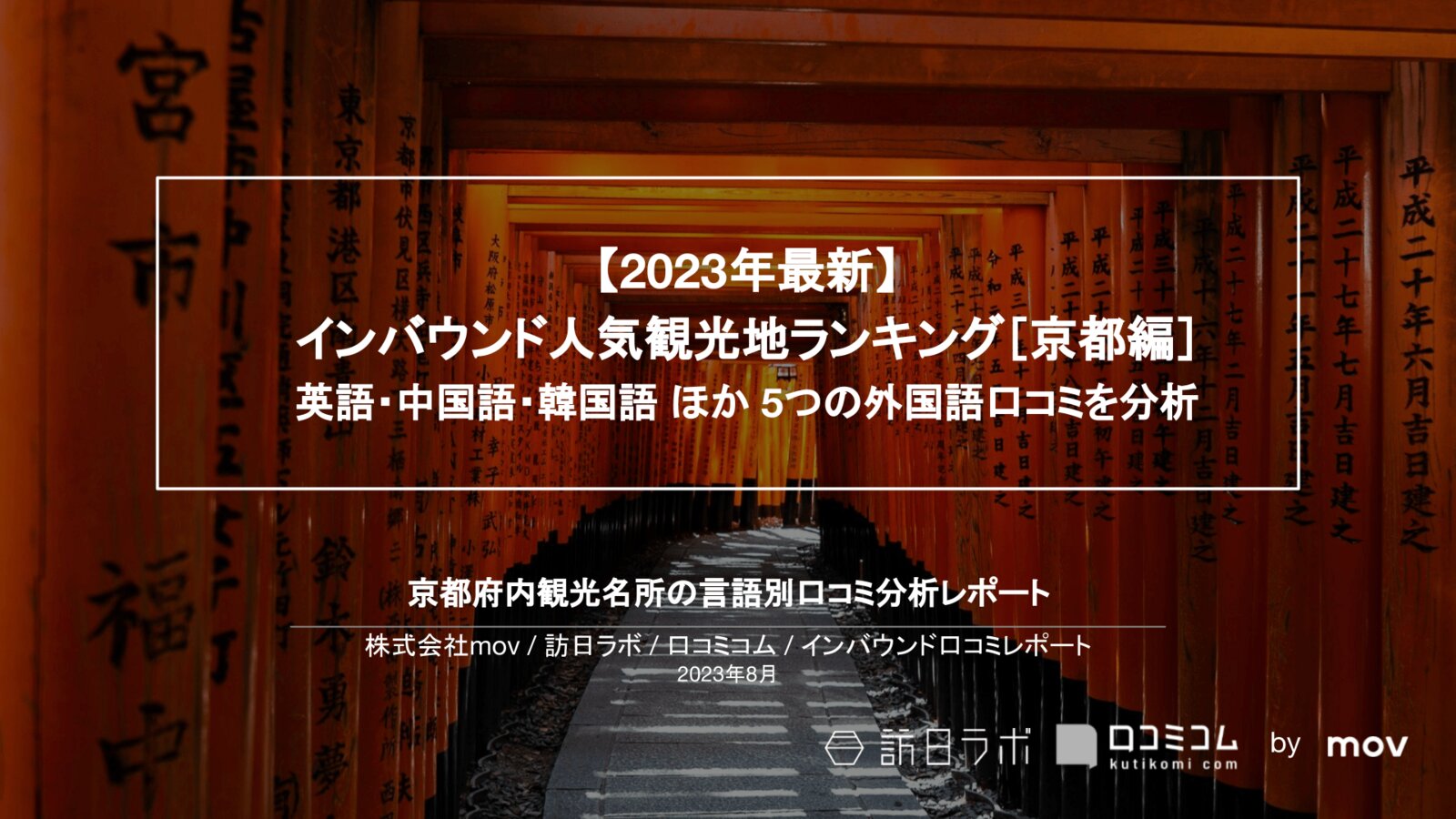 【2023年最新】インバウンド人気観光地ランキング［京都編］ 英語・中国語・韓国語 ほか 5つの外国語口コミを分析