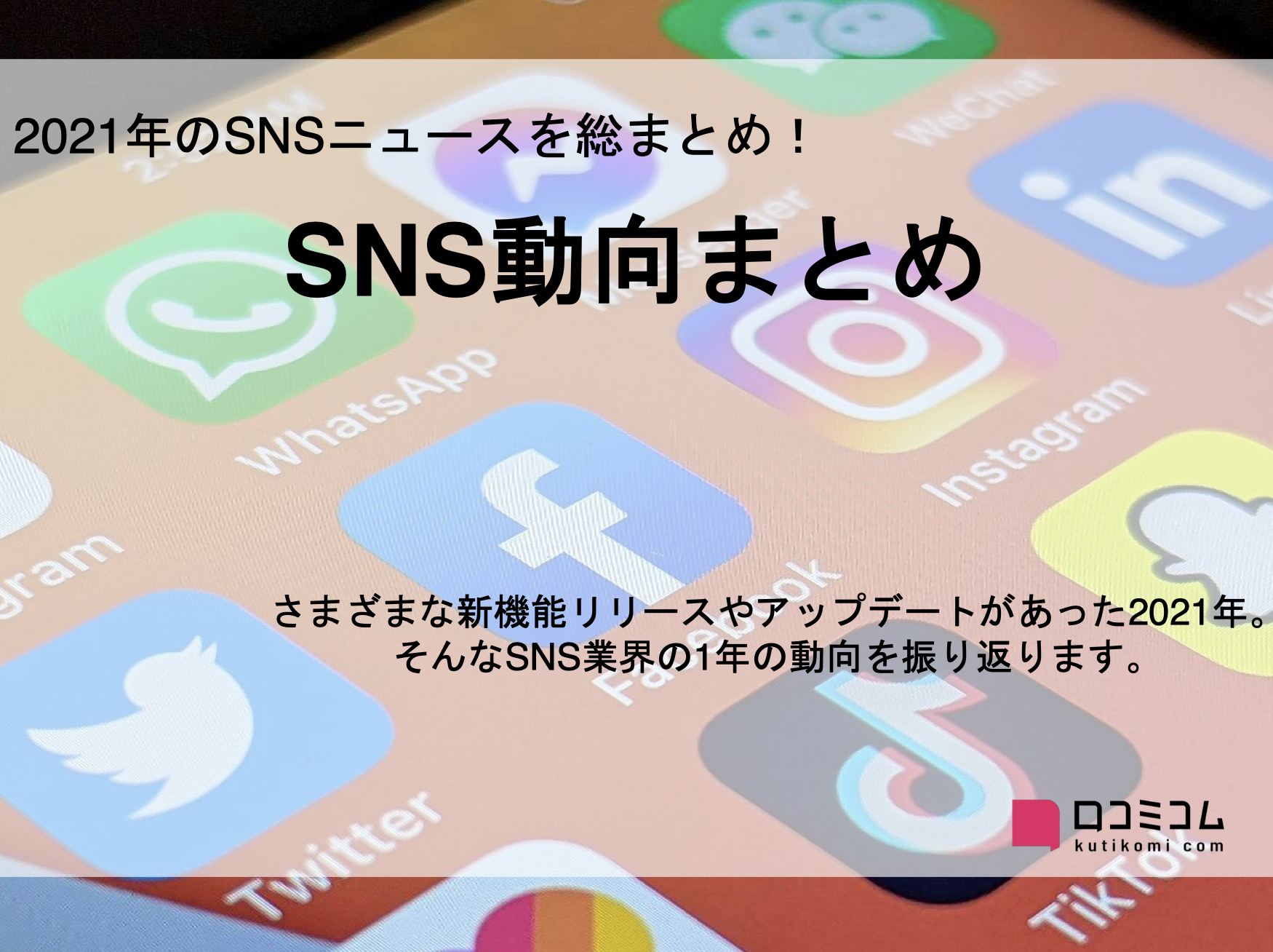 SNS動向まとめ【2021年版】