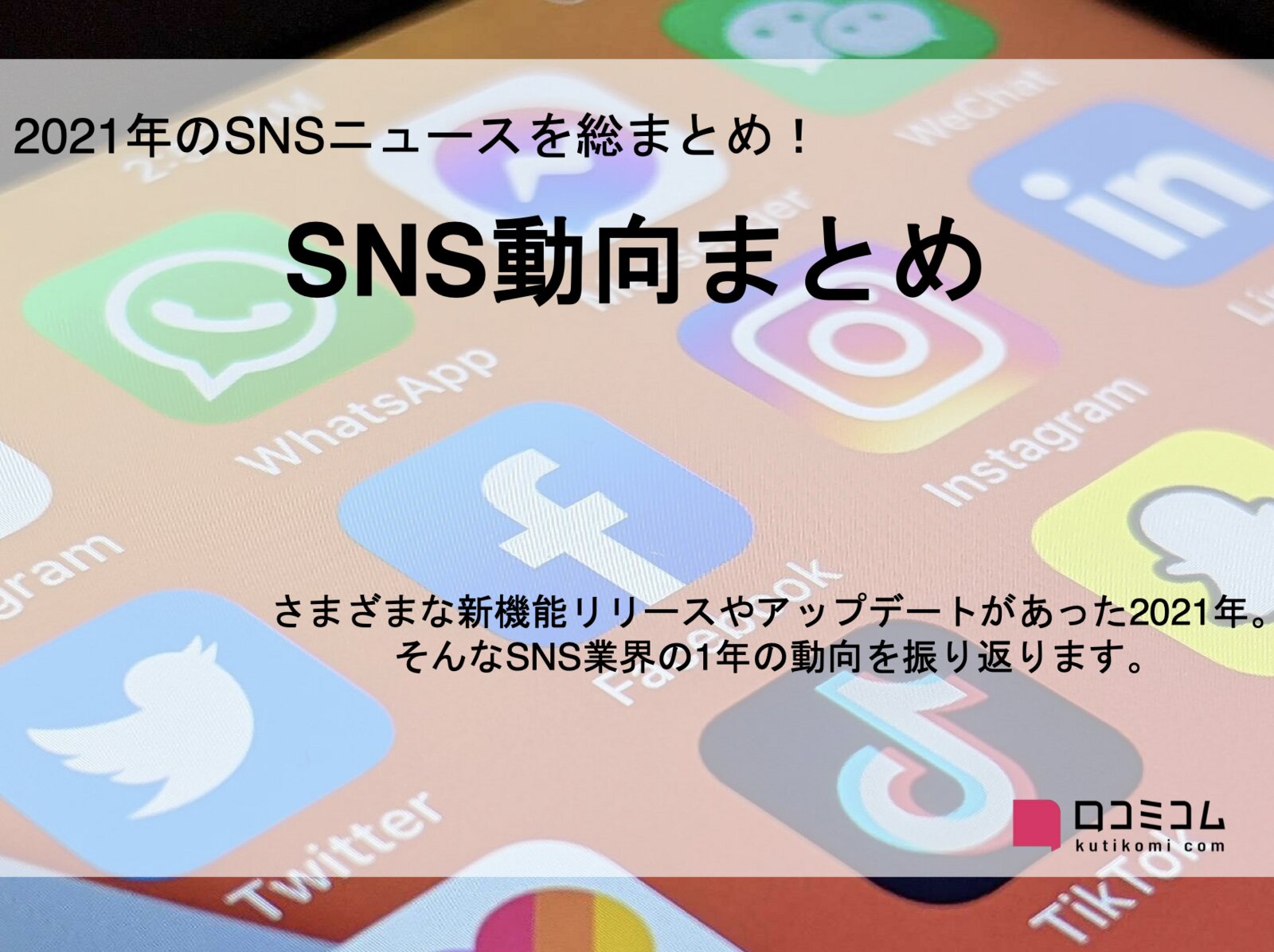 SNS動向まとめ【2021年版】